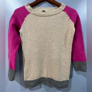 J Crew Beige Multi Color Women’s Wool Long Sleeve Sweater Size S